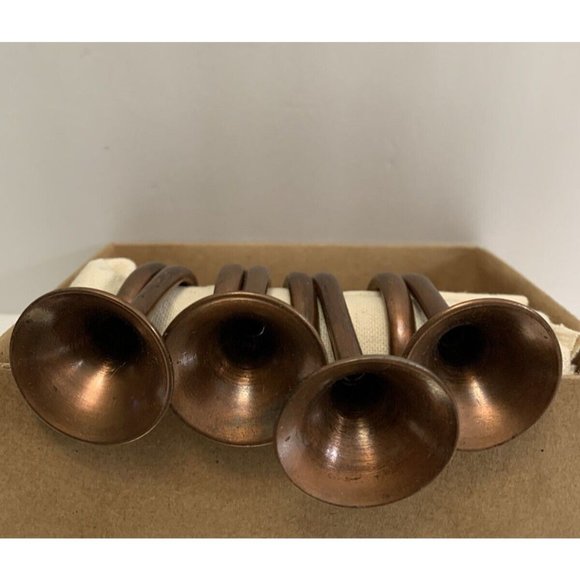 Bugle Trumpet Napkin Rings Hofburg Interiors Set of 4 - Picture 6 of 12